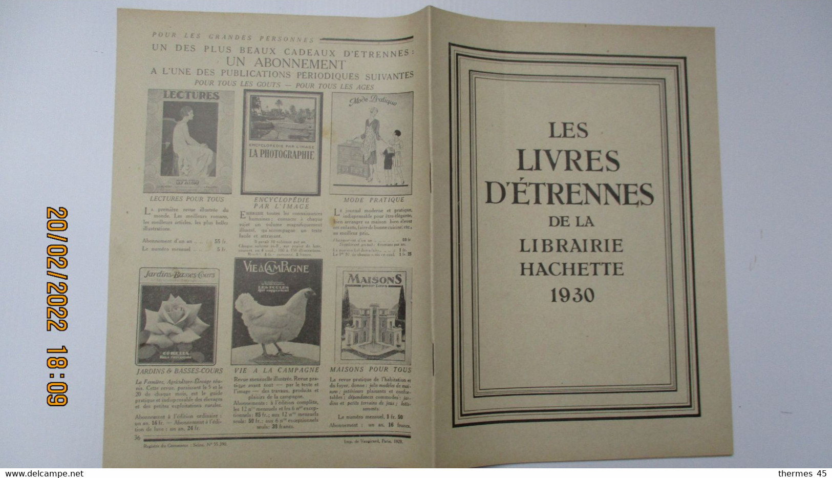 1930 / LE LIVRE D' ETRENNES De La LIBRAIRIE HACHETTE 1930 - New Year