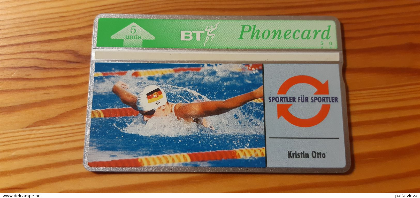 Phonecard United Kingdom, BT - Sport Series, Kristin Otto 308G 5.000 Ex - Swimming, Germany Related - BT Advertising Issues