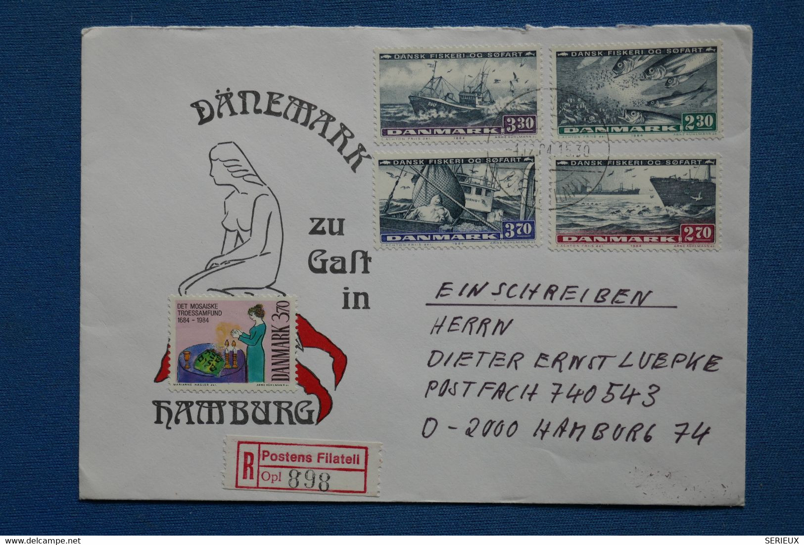 AS2 DANEMARK   BELLE LETTRE RECOM. FDC  1984  POUR HAMBURG  +AFFRANCH. PLAISANT - - Brieven En Documenten