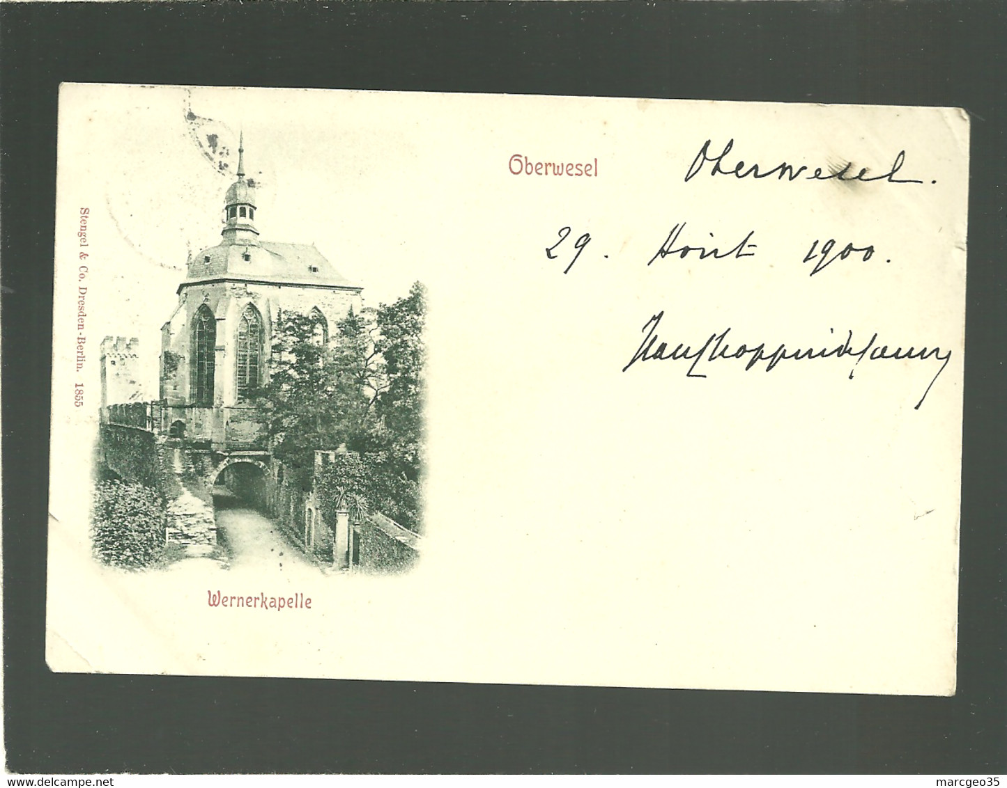 Oberwesel Wernerkapelle édit. Stengel N° 1855 , Précurseur - Oberwesel