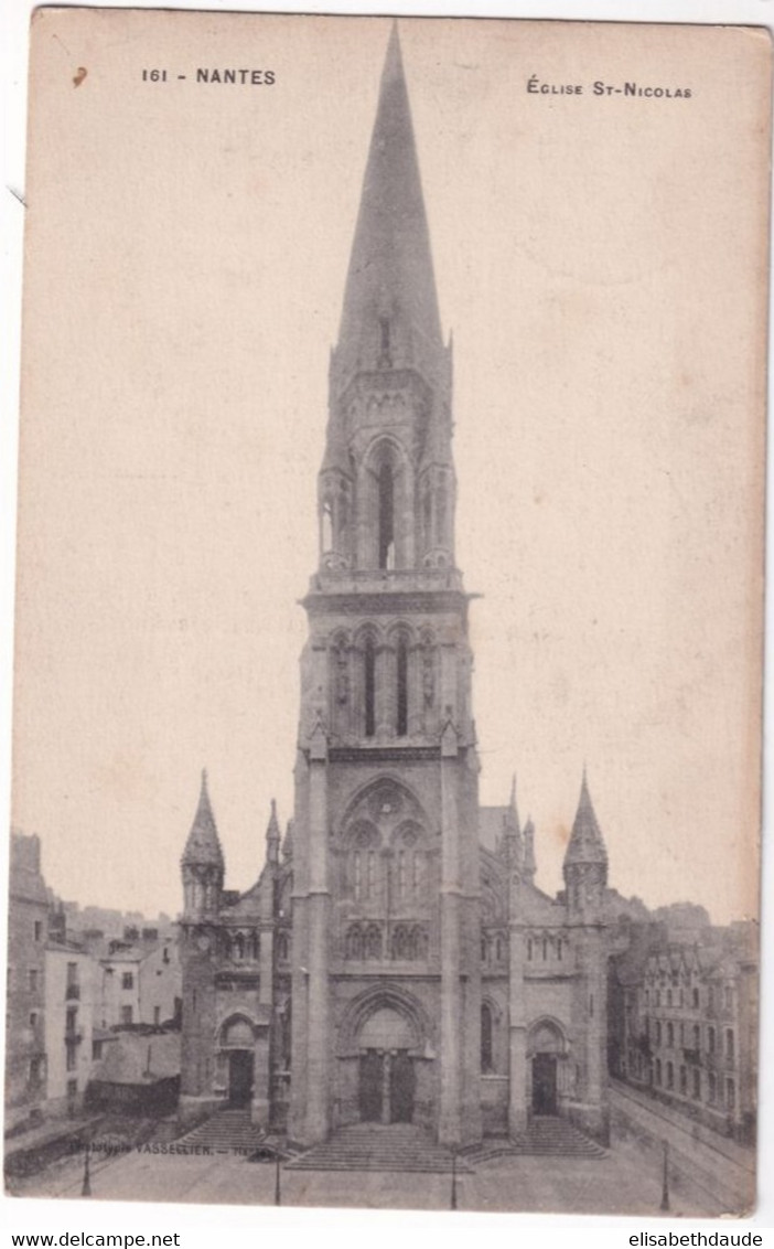 1916 - CROIX-ROUGE GARE DE NANTES (LOIRE INFERIEURE) ! CP BLESSES MILITAIRES => AMIENS (SOMME) - Croix Rouge