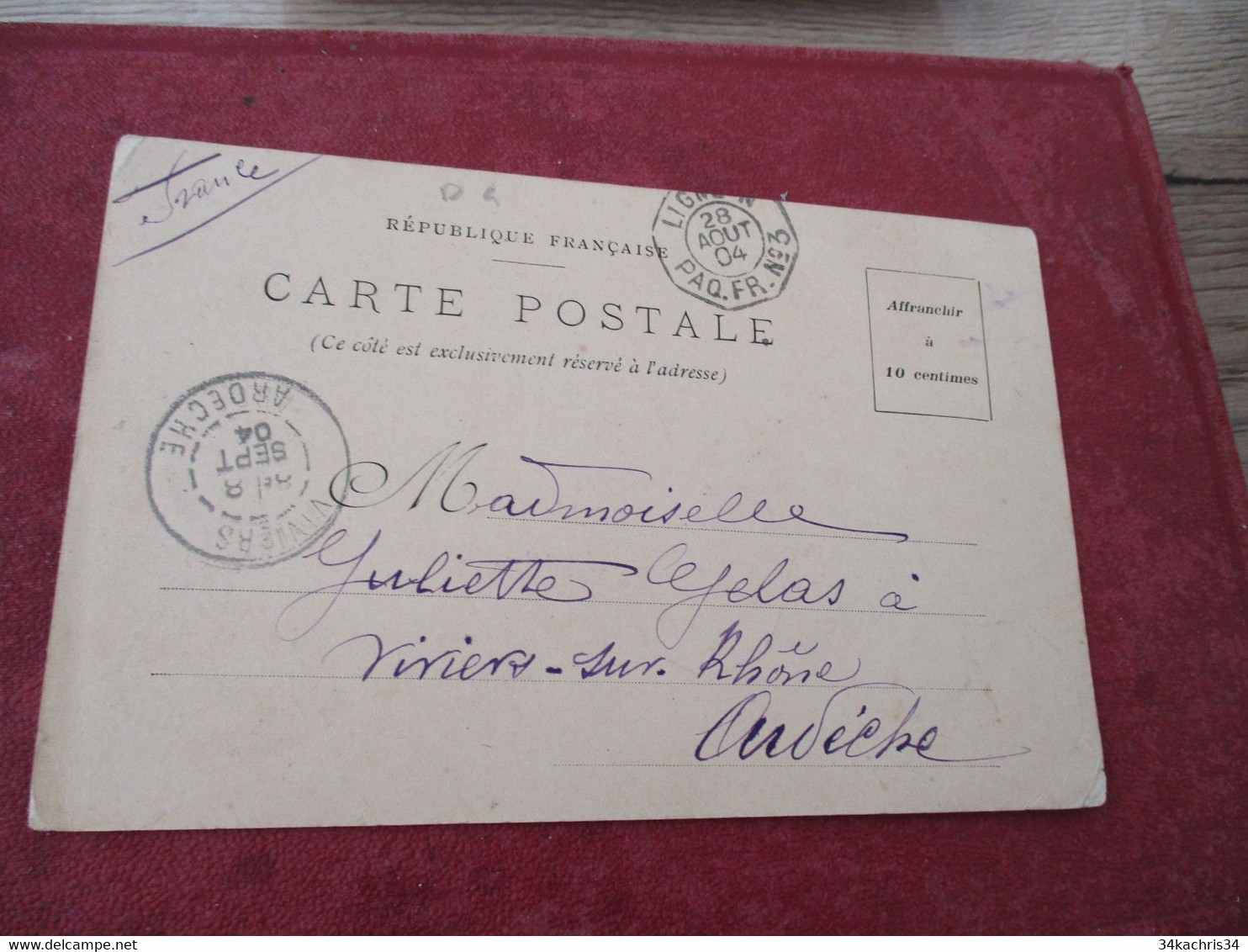 Sur CPA  Palais De Justice De Saïgon Cachet Maritime X2  Ligne N Paq.FR.N°3 28/0/1904 - Poste Navale