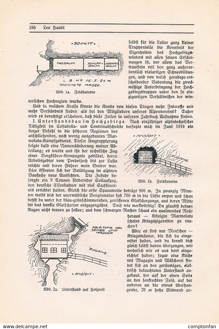 A102 993 Leo Handl Marmolata-Front Krieg Hochgebirge 2 Artikel Mit Bildern 1917 !! - Polizie & Militari