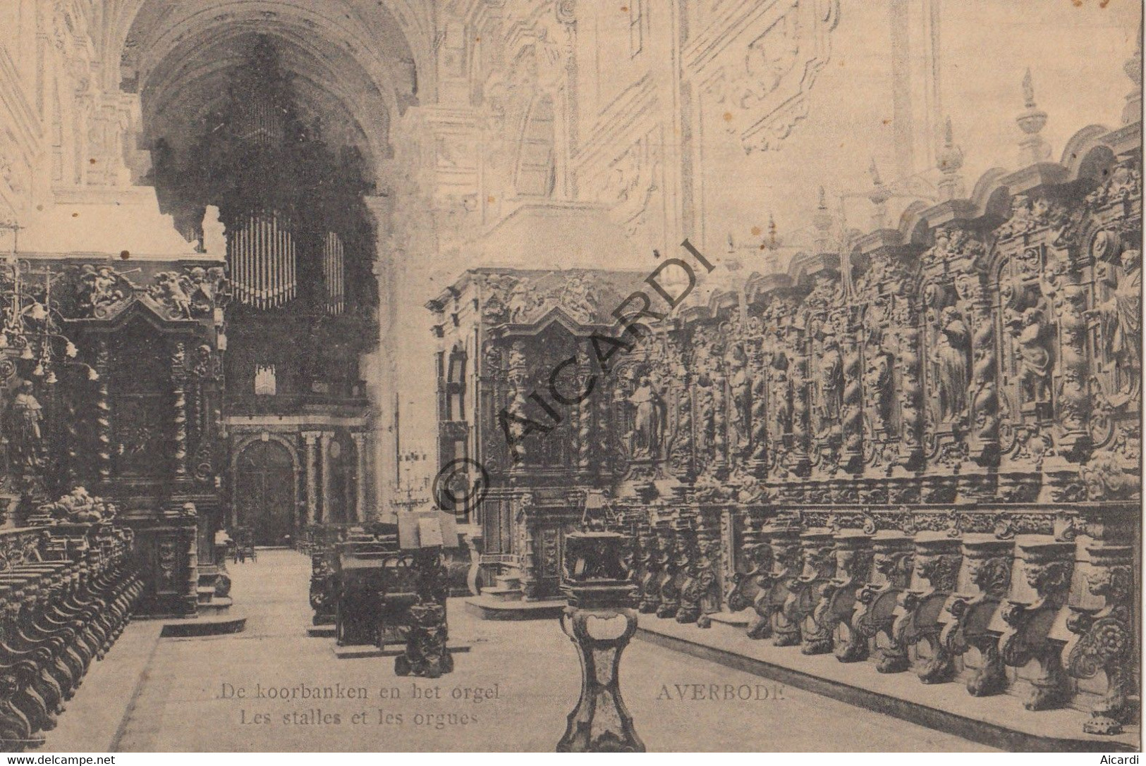 Postkaart / Carte Postale - AVERBODE - De Koorbanken En Het Orgel 1921 Isabella Vanden Heuvel, Nevele (A643) - Scherpenheuvel-Zichem