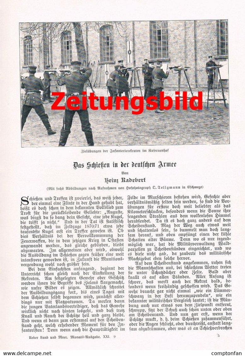 A102 1001 Radebert Schießübung Armee Feldartillerist Artikel Mit Bildern 1904 !! - Politie En Leger