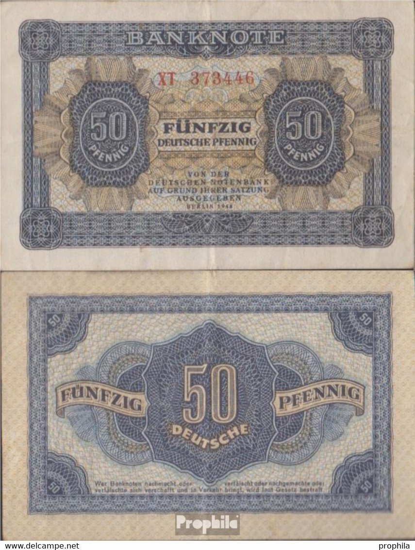 DDR Rosenbg: 339c, KN 6stellig, Austauschnote Gebraucht (III) 1948 50 Deutsche Pfennig - Other & Unclassified