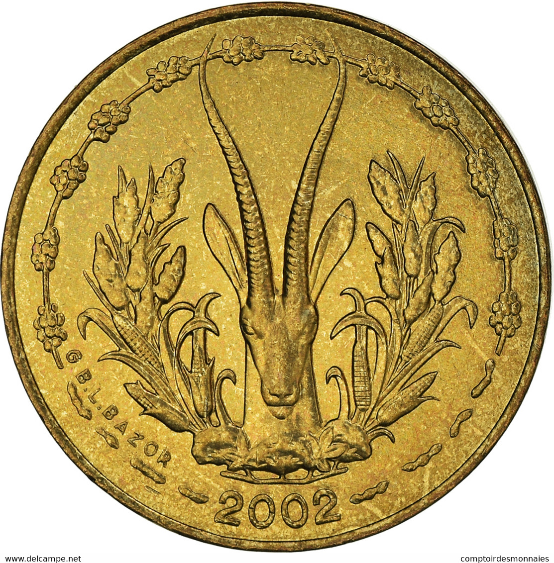 Monnaie, Communauté économique Des États De L'Afrique De L'Ouest, 5 Francs - Côte-d'Ivoire