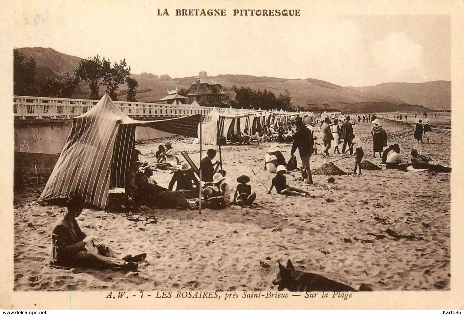 Les Rosaires , Plérin * Tentes De Bain & Baigneurs , Sur La Plage * Environs De St Brieuc - Plérin / Saint-Laurent-de-la-Mer