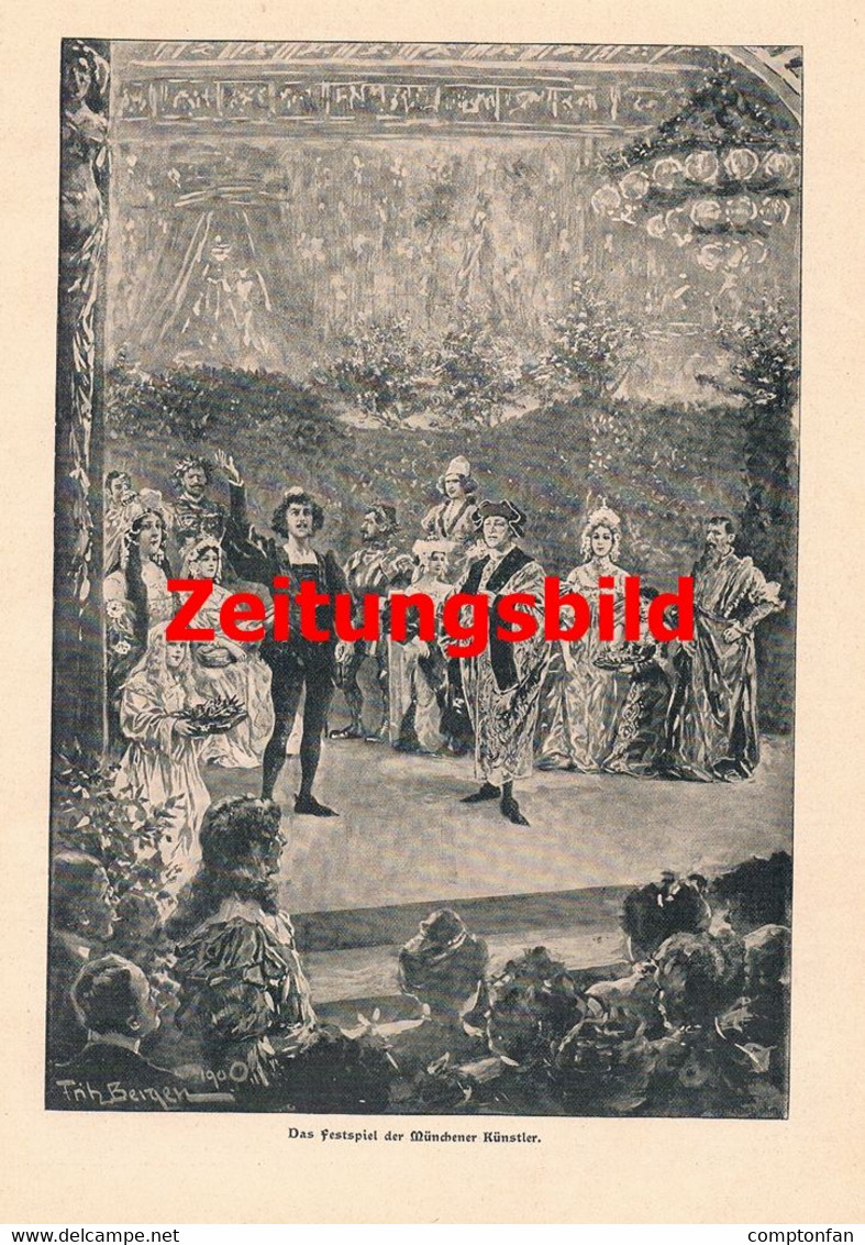 A102 1038 Fritz Bergen München Künstlerhaus Einweihung Artikel / Bilder 1900 !! - Autres & Non Classés