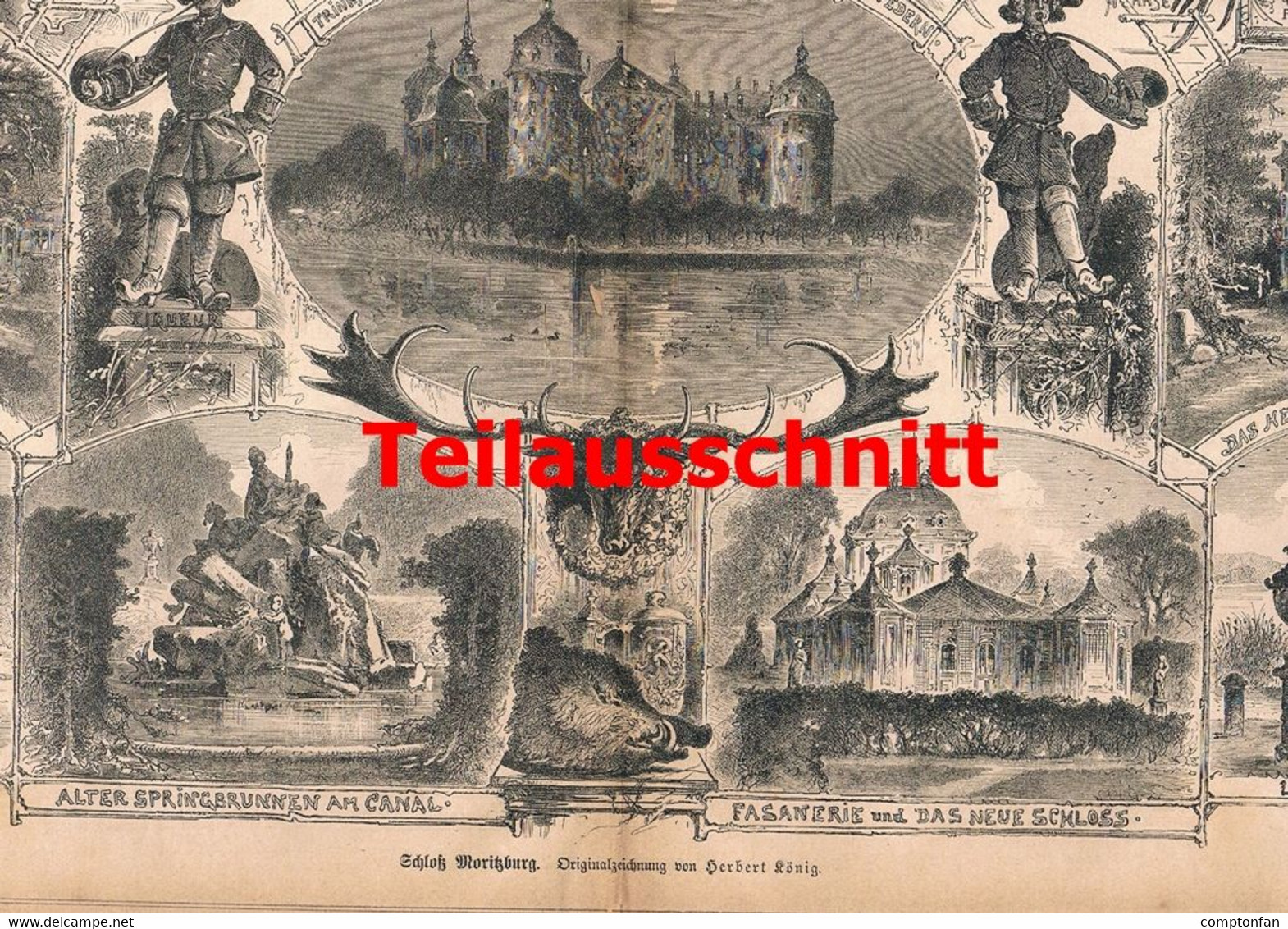 A102 1044 Schloss Moritzburg Cadolzburg Kadolzburg 2 Artikel / Bilder 1871 !! - Otros & Sin Clasificación