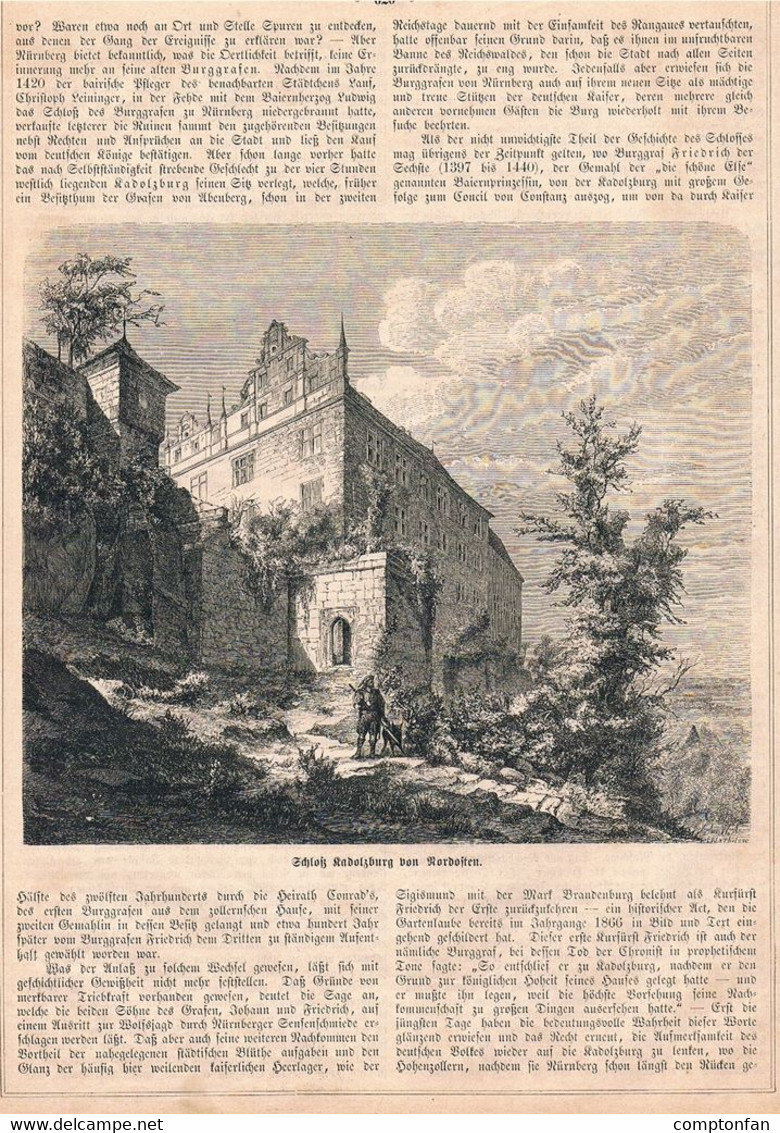 a102 1044 Schloss Moritzburg Cadolzburg Kadolzburg 2 Artikel / Bilder 1871 !!