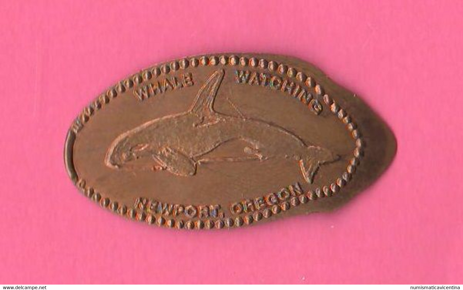 USA Oregon Nwport  Whale Watchine Penny Souvenir Animals America - Elongated Coins