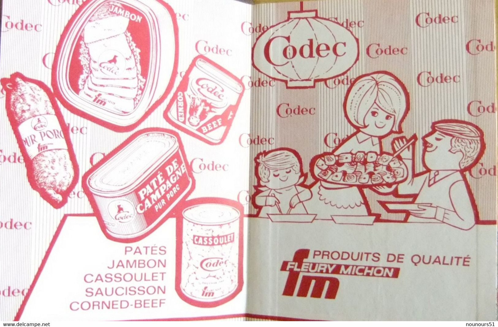 1966 AGENDA GASTRONOMIQUE CODEC A CHALONS SUR MARNE GASTON CLERGET - Grand Format : 1961-70