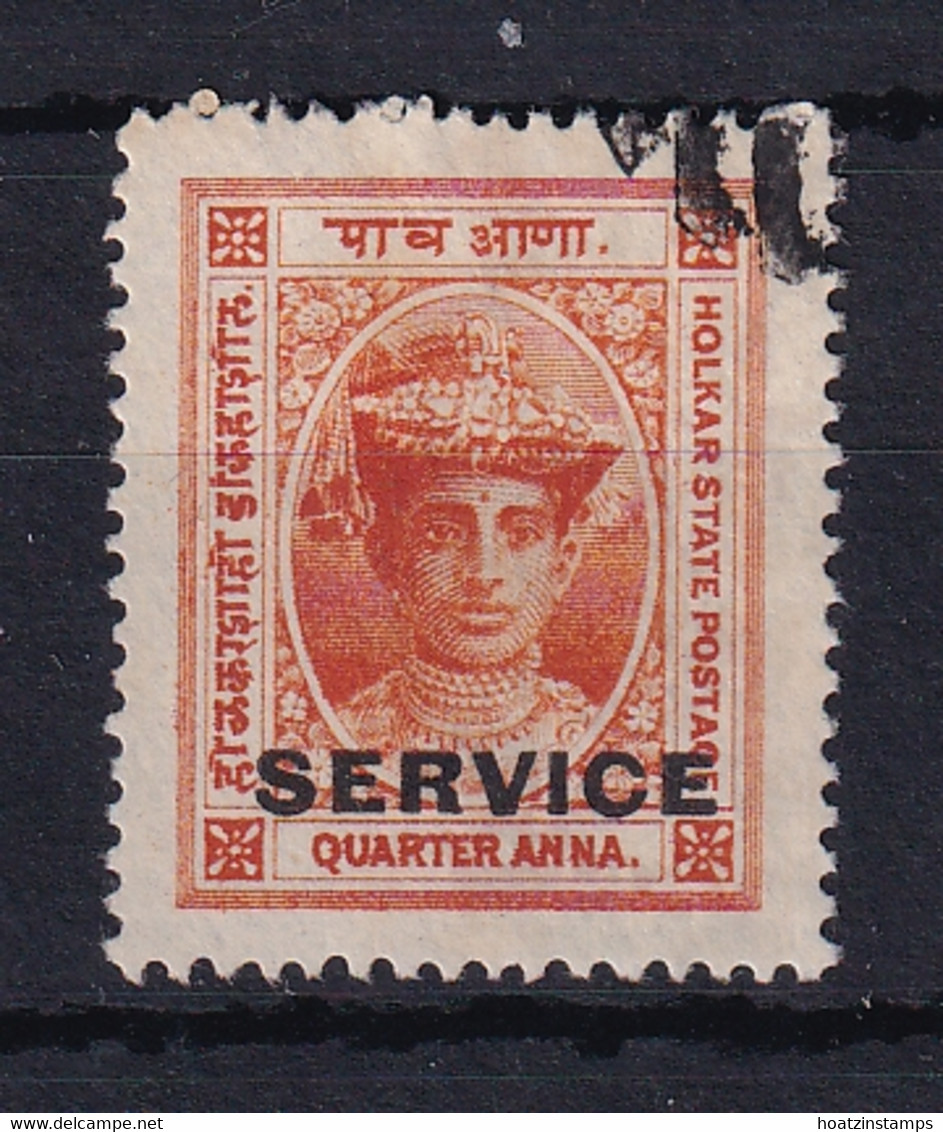 India - Indore: 1904/06   Official - Maharaja Tukoji Holkar 'Service' OVPT  SG S1    ¼a    MH - Holkar