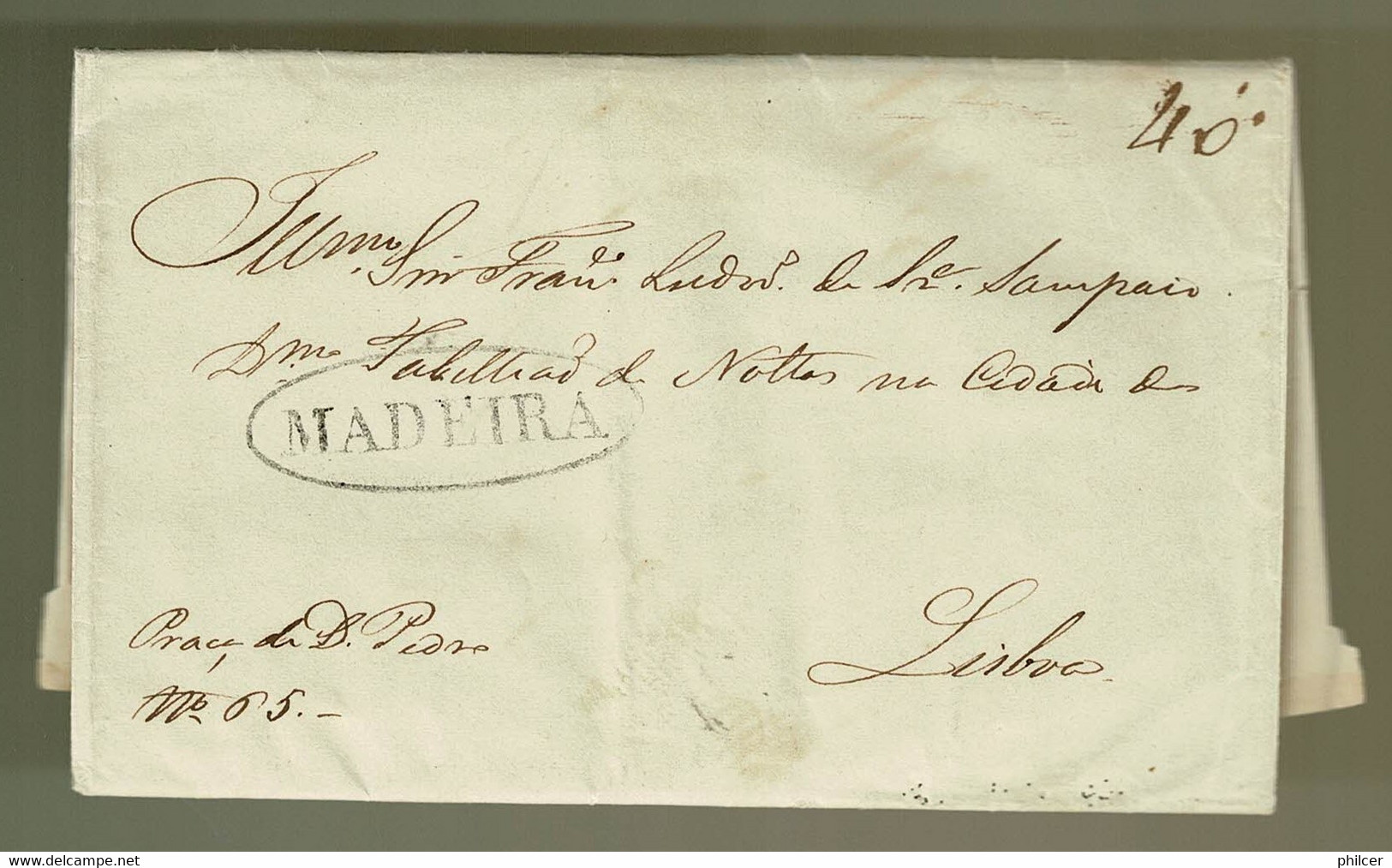 Portugal, 1842, Madeira-Lisboa - ...-1853 Prefilatelia