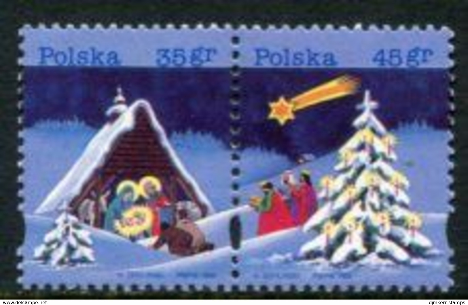 POLAND 1995 Christmas MNH / **.  Michel 3565-66 - Unused Stamps