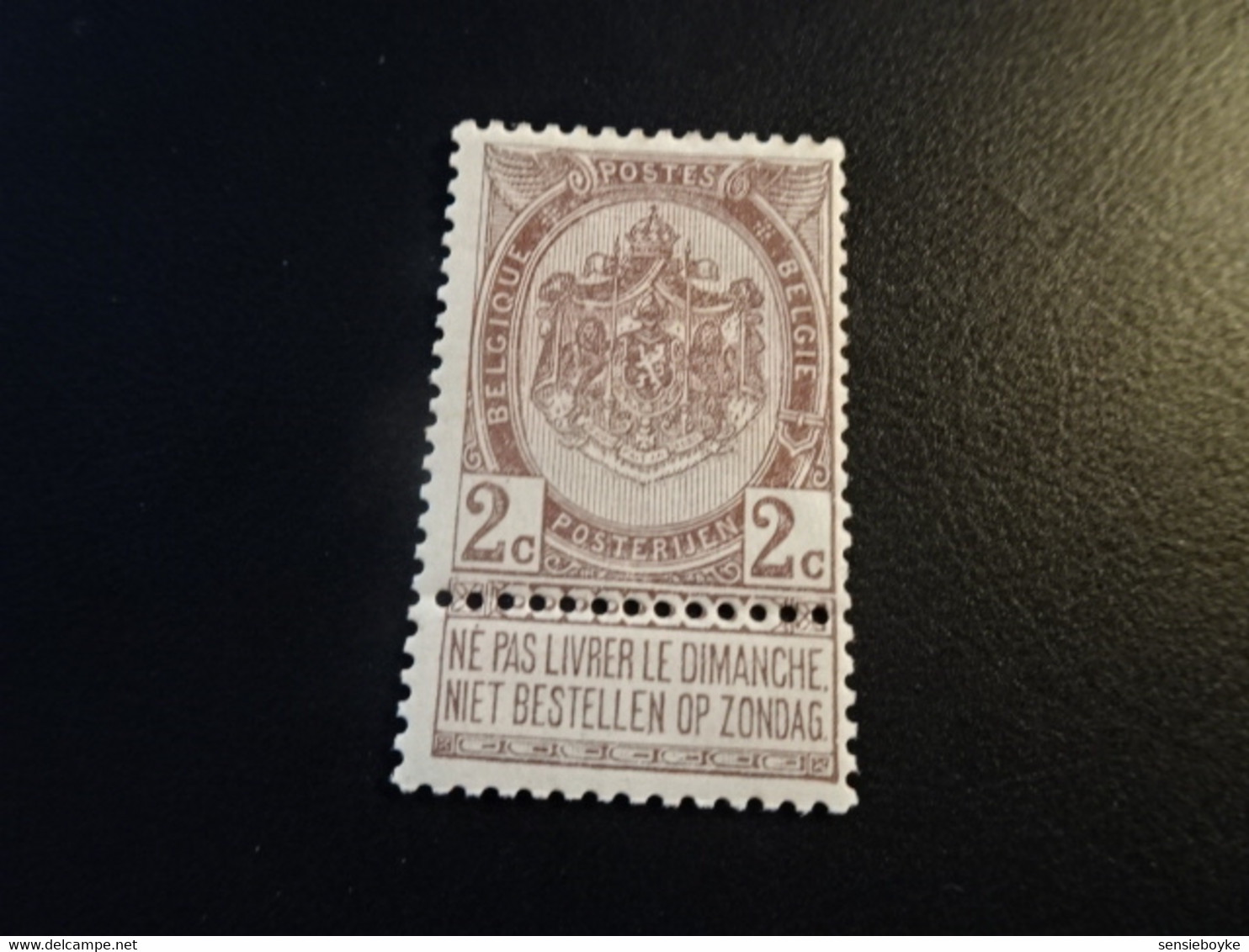 BE63 -  Stamp MNh - Belgium - 1893-1900 - NO. 55 - Koning Leopold - Fijne Baard - 2c  Brown - 1893-1900 Fijne Baard