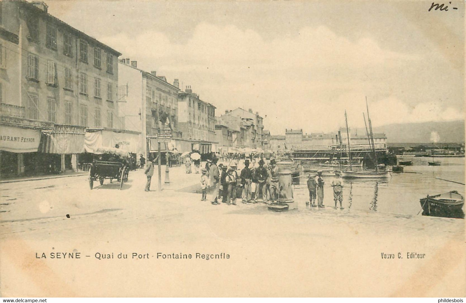 VAR  LA SEYNE SUR MER  Quai Du Port Et Fontaine - La Seyne-sur-Mer