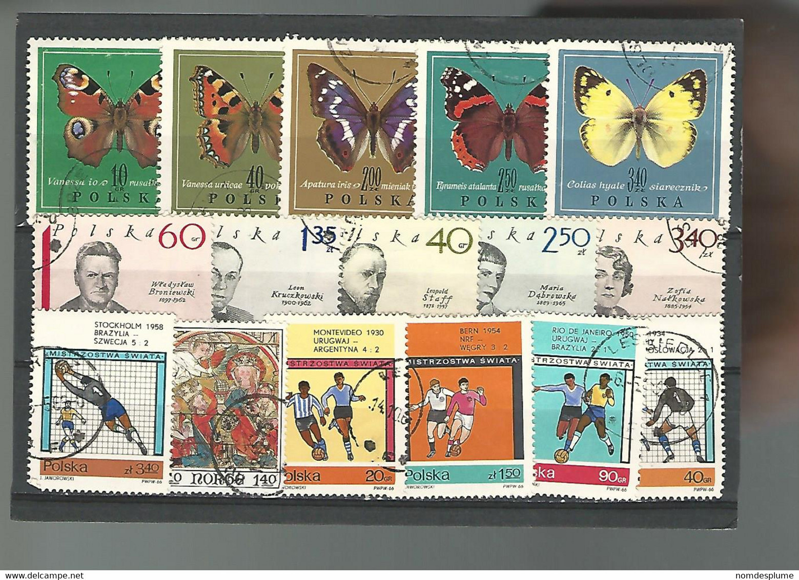 55180 ) Collection Poland Butterflies Football Soccer - Collezioni