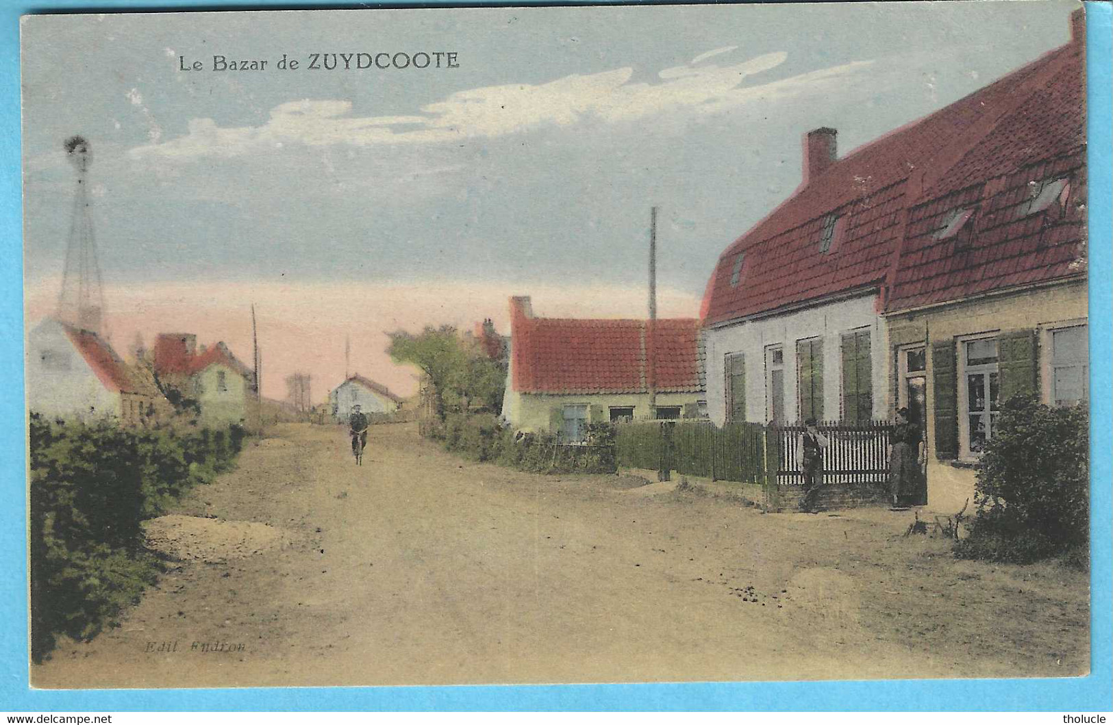 Zuydcoote (Bray-Dunes-Ghyvelde-Nord)-écrite En 1923-Le Bazar-Colorisée-Edit.Phototypie Desaix, Paris - Bray-Dunes