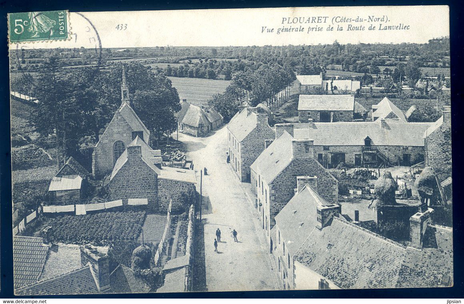 Cpa Du 22 Plouaret -- Vue Générale Prise De La Route De Lanvellec      FE22-27 - Plouaret