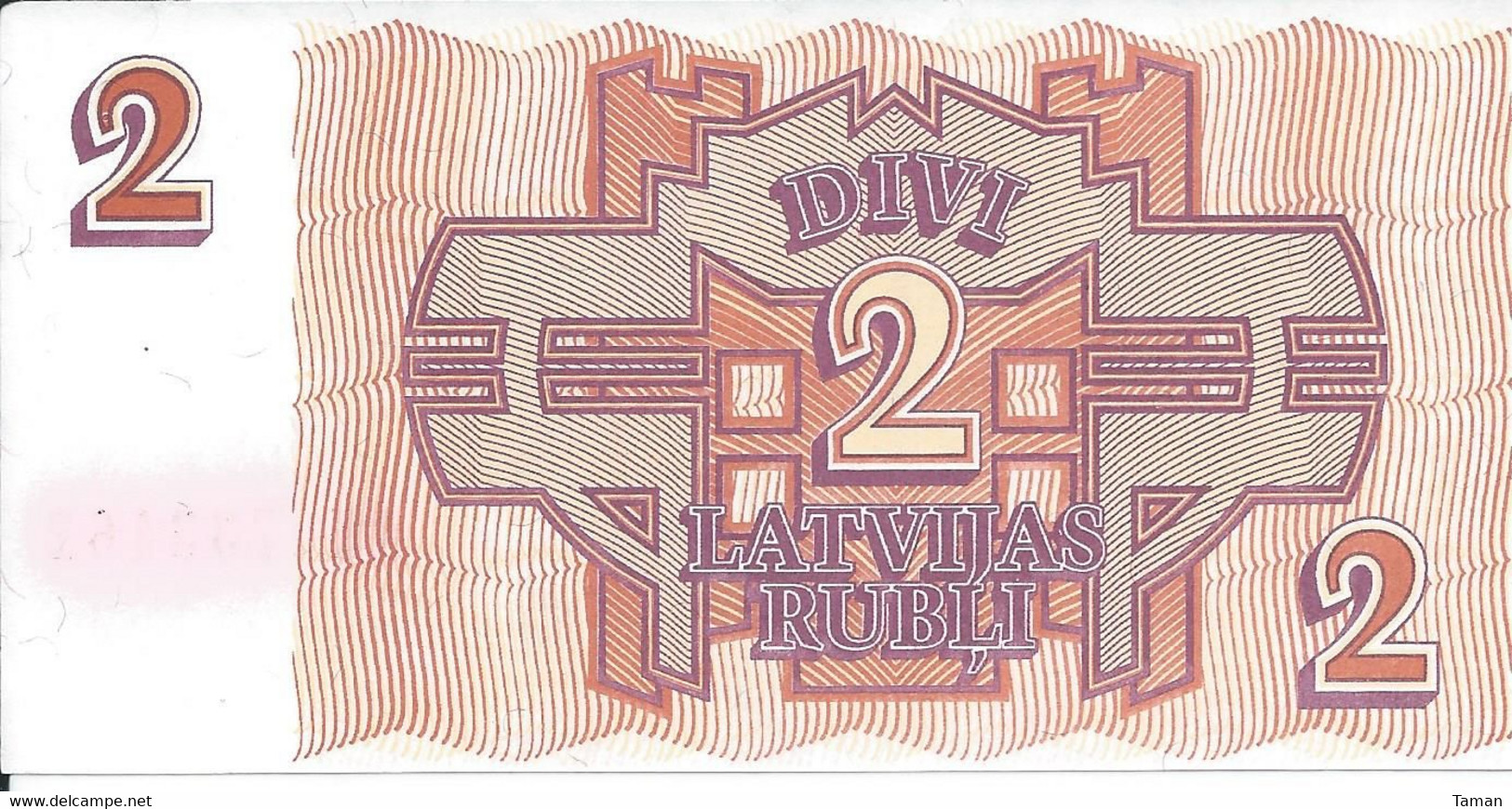 LETTONIE   -  2  Roubles   1992   -- UNC -- - Lettonie