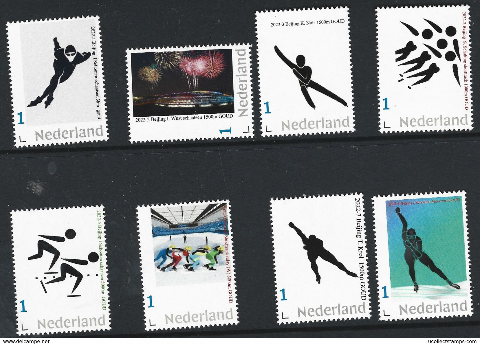 Nederland  2022 Olympics Beijing  Complete Set  Gold Medal Winners        Postfris/mnh/neuf - Neufs