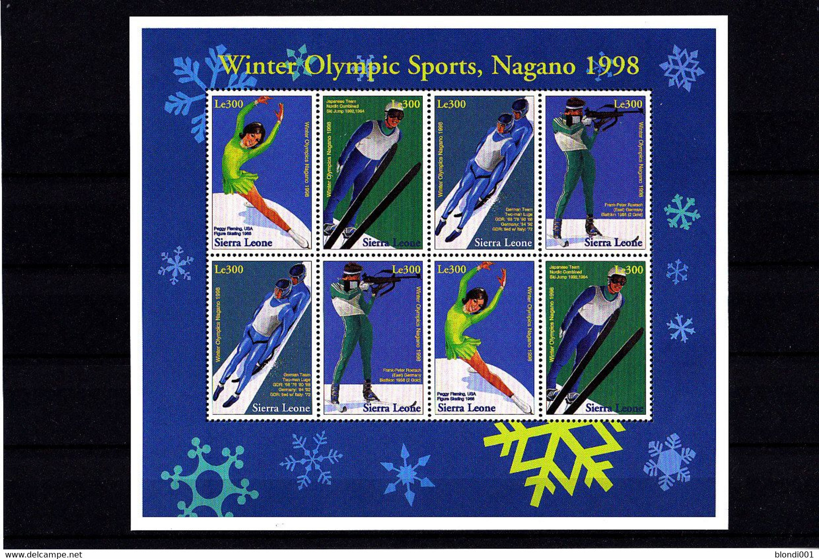 Olympics 1998 - Figure Skate - Biathlon - SIERRA LEONE - Sheet MNH - Winter 1998: Nagano