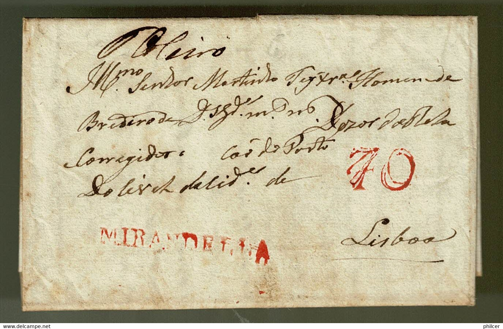 Portugal, 1832, Mirandela-Lisboa - ...-1853 Prephilately