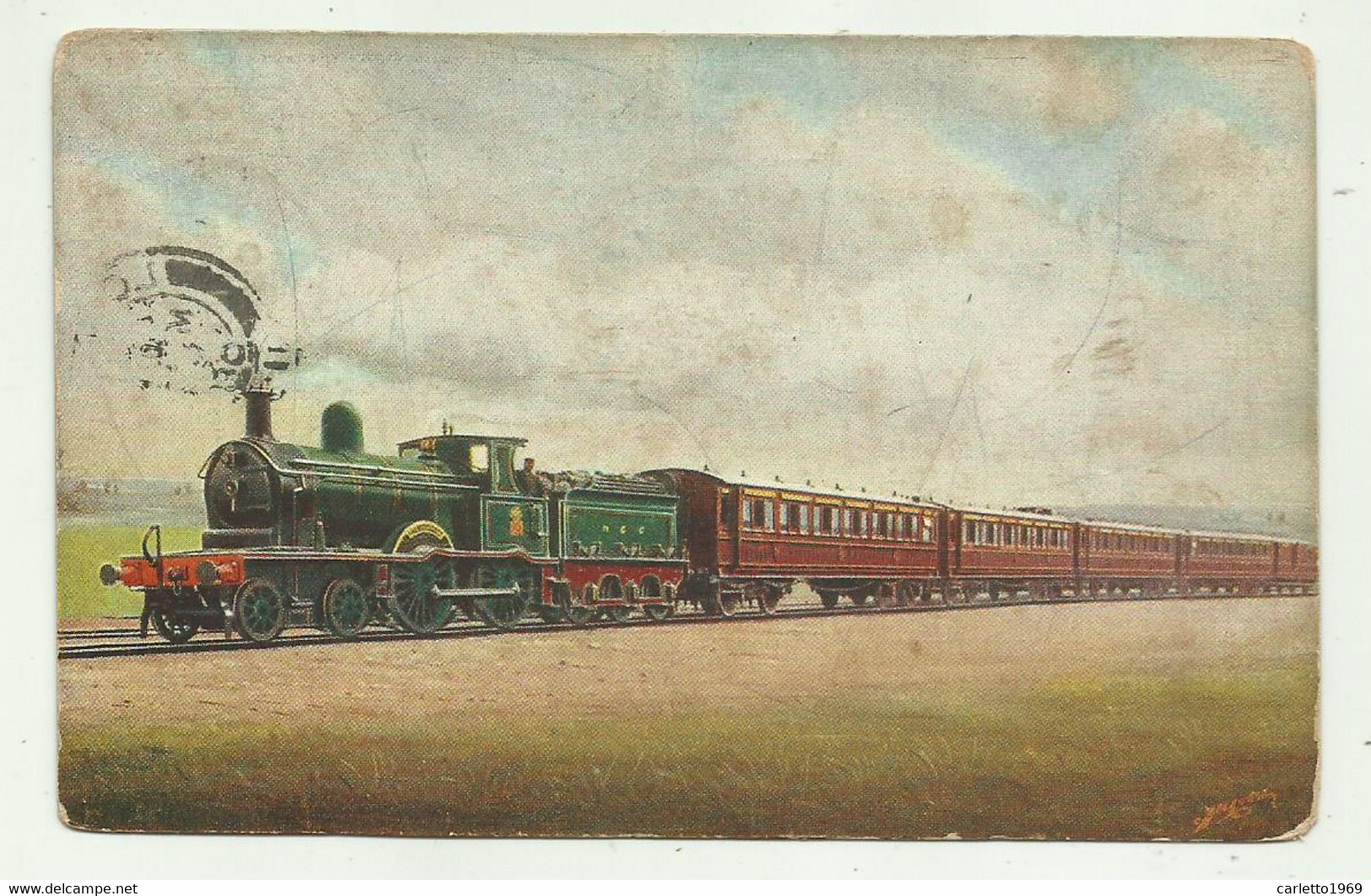 MIDLAND RY. NORTHERN COUNTIES COMMITTEE TRAIN, BELFAST-PORTRUSH EXPRESS 1908 VIAGGIATA FP - Treni