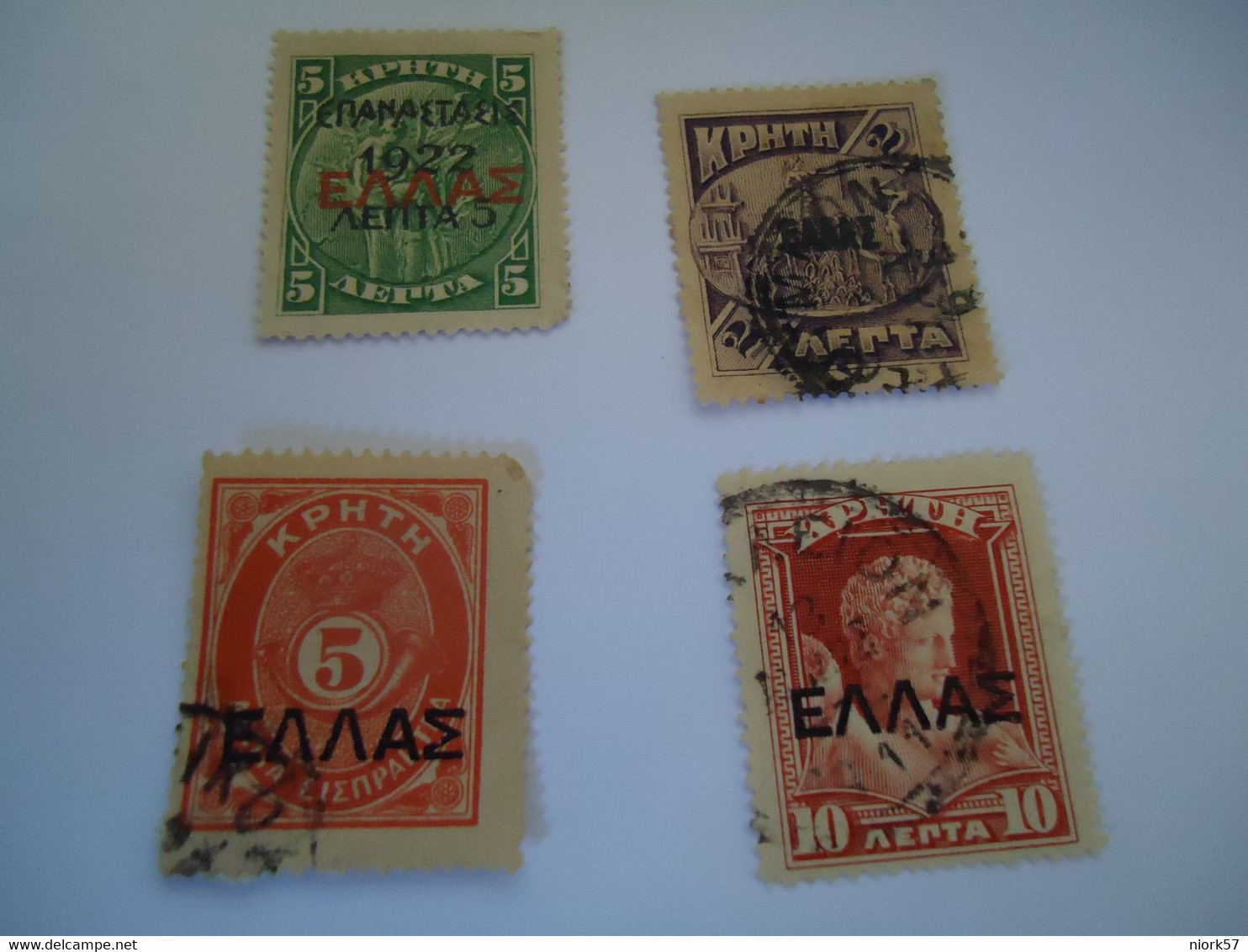 CRETE  GREECE  USED STAMPS  LOT 4 - Crète