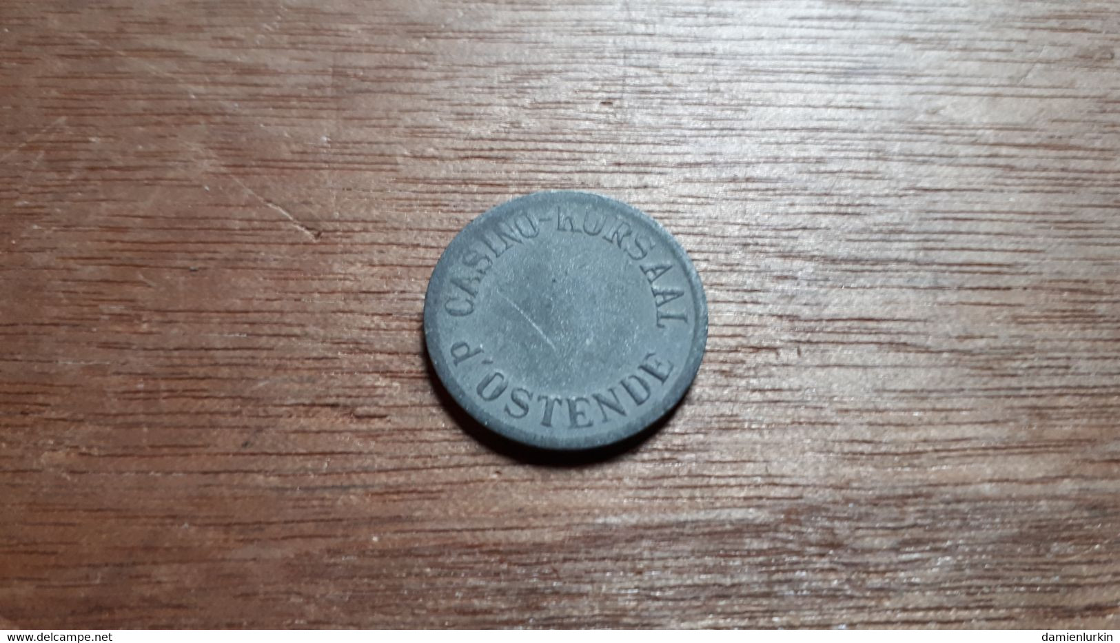 BELGIQUE BELGIE JETON 1 FRANC/FRANK CASINO-KURSAAL D'OSTENDE ZINC 22MM 3.2GR FRAPPE MEDAILLE - Casino