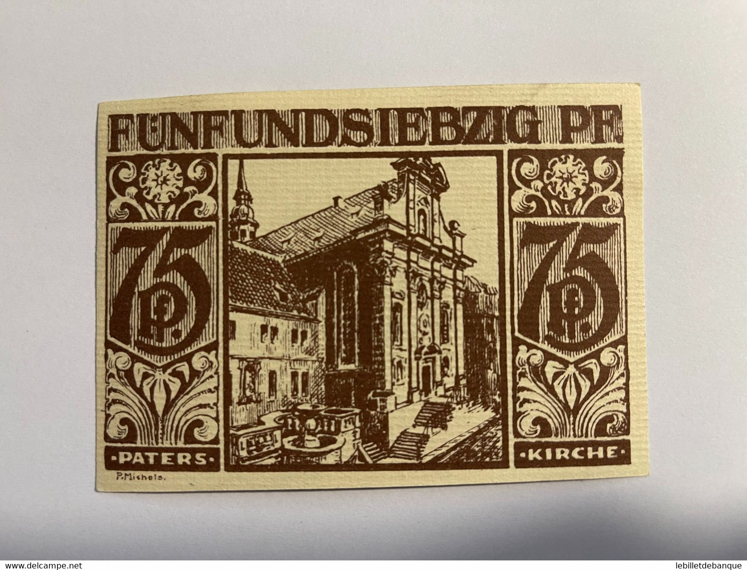 Allemagne Notgeld Paderborn 75 Pfennig - Sammlungen