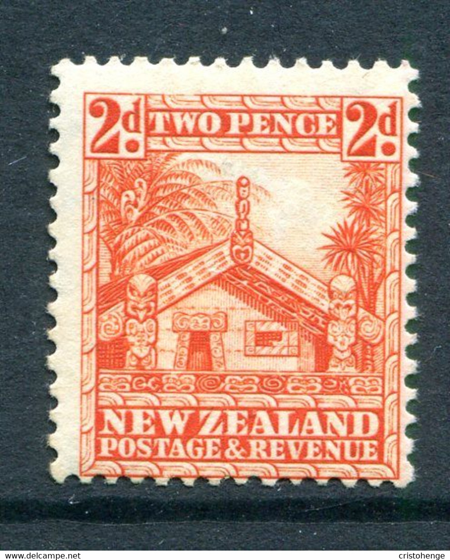 New Zealand 1935-36 Pictorials - Single Wmk. - 2d Maori House - P.14 X 13½ LHM (SG 559) - Unused Stamps