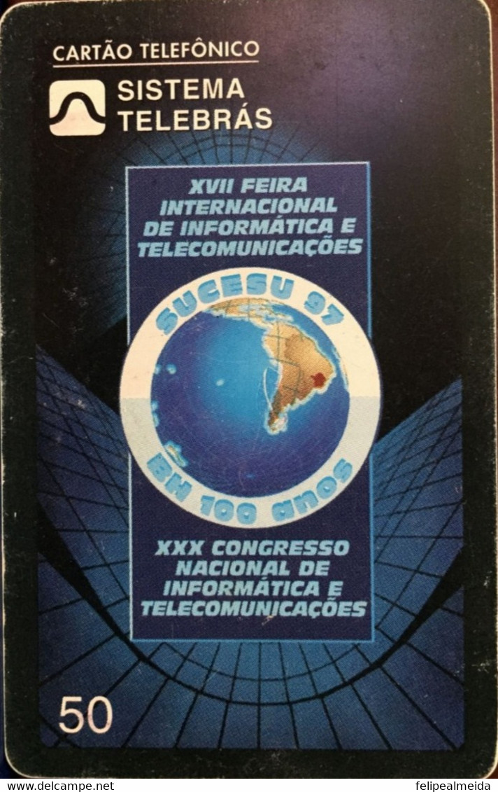 Phone Card Manufactured By Telebras In 1997 - 17th International Fair Of Informatics And Telecommunications And 30th Nat - Telekom-Betreiber