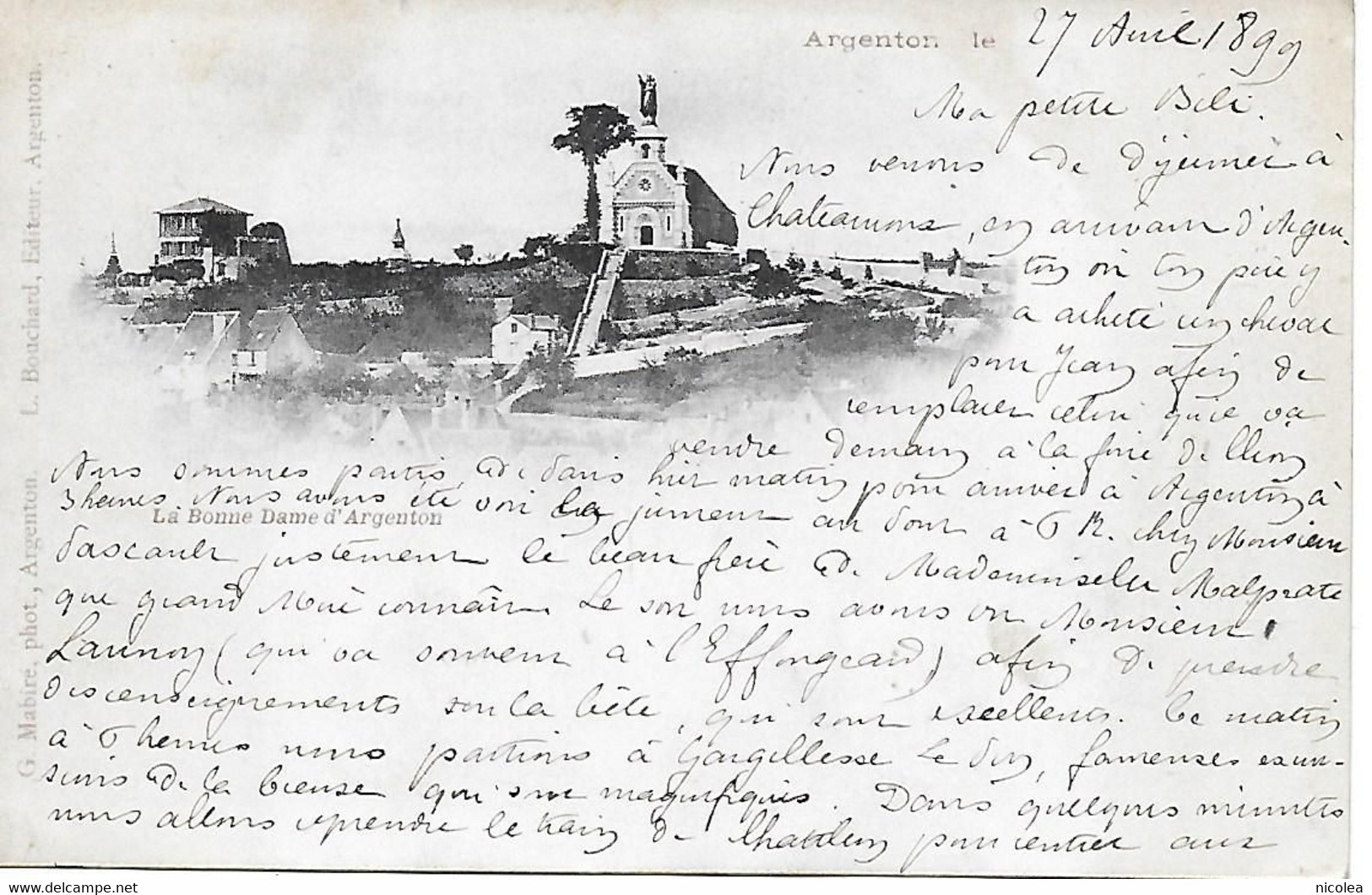 36 - INDRE - ARGENTON SUR CREUSE - PIONNIAIRE POSTEE EN 1899 " LA BONNE DAME D'ARGENTON " Edit.Bouchard Photo Mabire - Autres & Non Classés