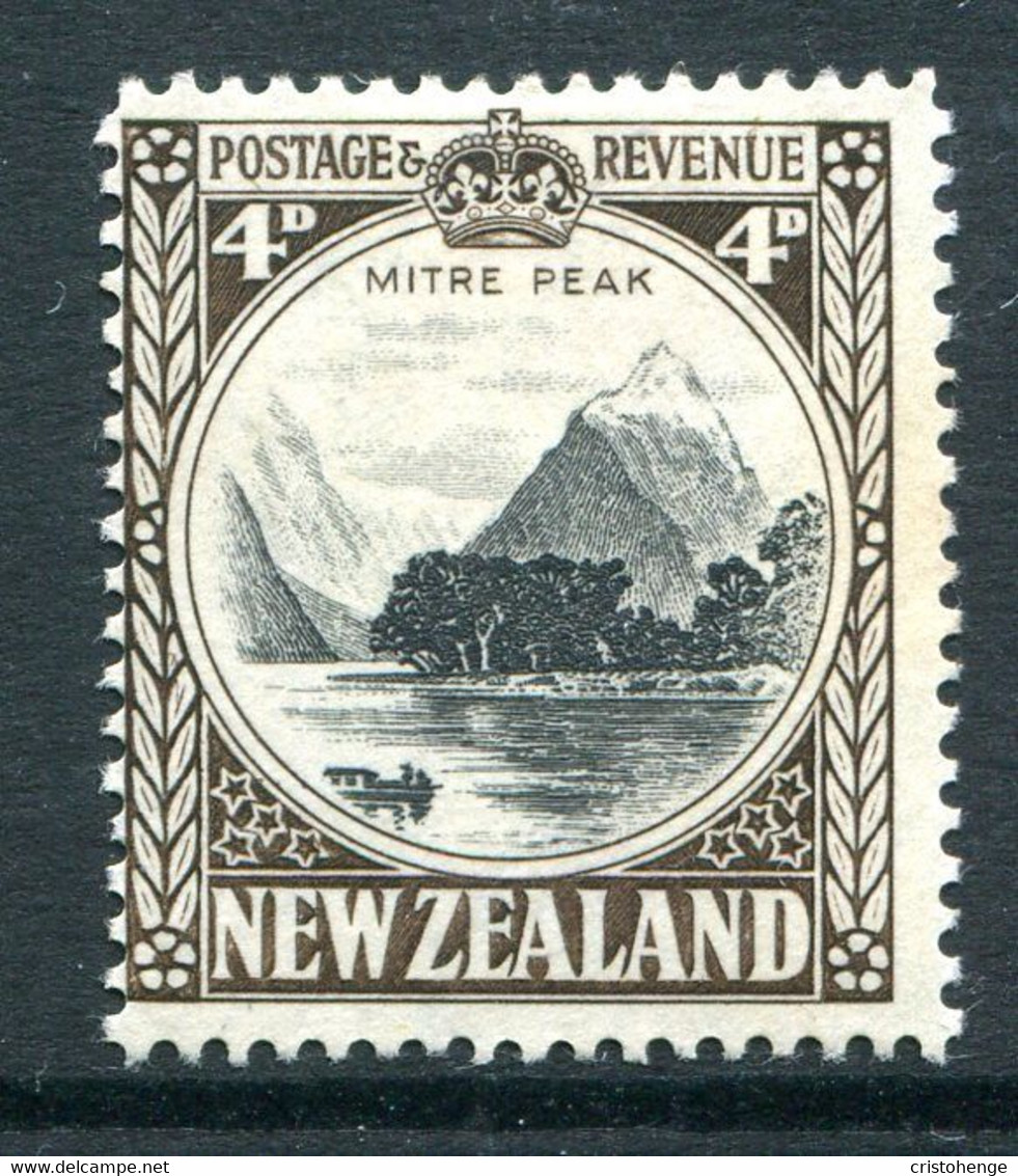 New Zealand 1935-36 Pictorials - Single Wmk. - 4d Mitre Peak - P.14 HM (SG 562) - Unused Stamps