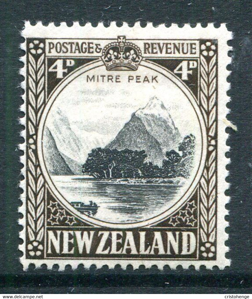 New Zealand 1935-36 Pictorials - Single Wmk. - 4d Mitre Peak - P.14 HM (SG 562) - Nuevos