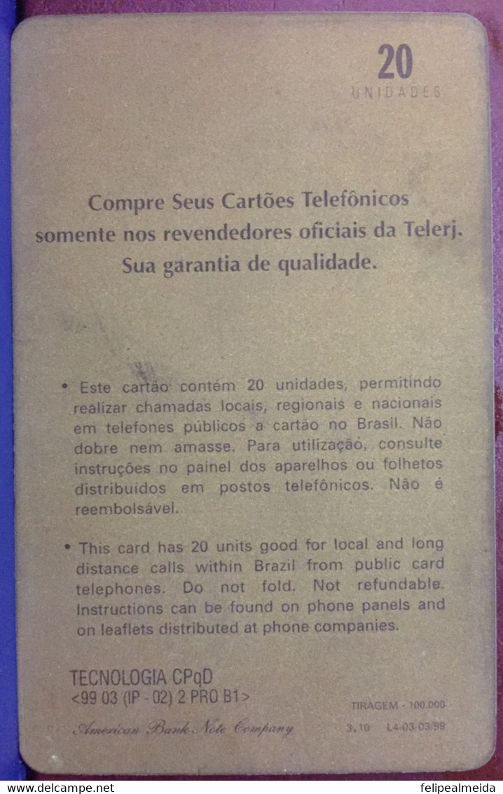 Phone Card Manufactured By Telerj In 1999 - Buy Your Cards Only From Official Telerj Resellers - Telecom Operators