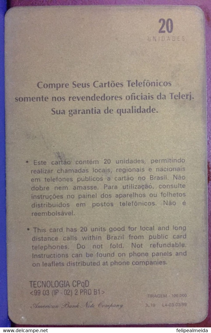 Phone Card Manufactured By Telerj In 1999 - Buy Your Cards Only From Official Telerj Resellers - Opérateurs Télécom