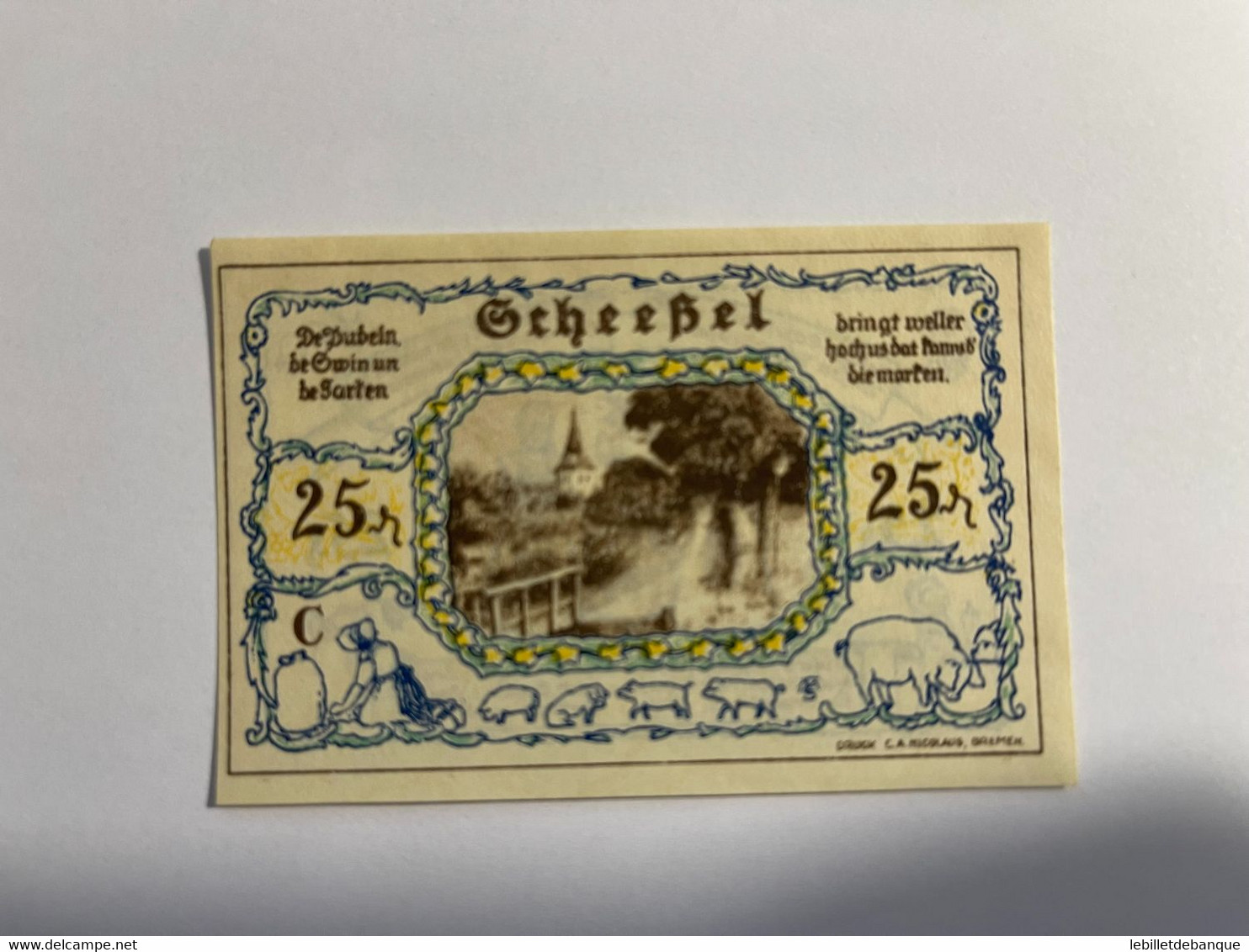 Allemagne Notgeld Scheessel 25 Pfennig - Collections