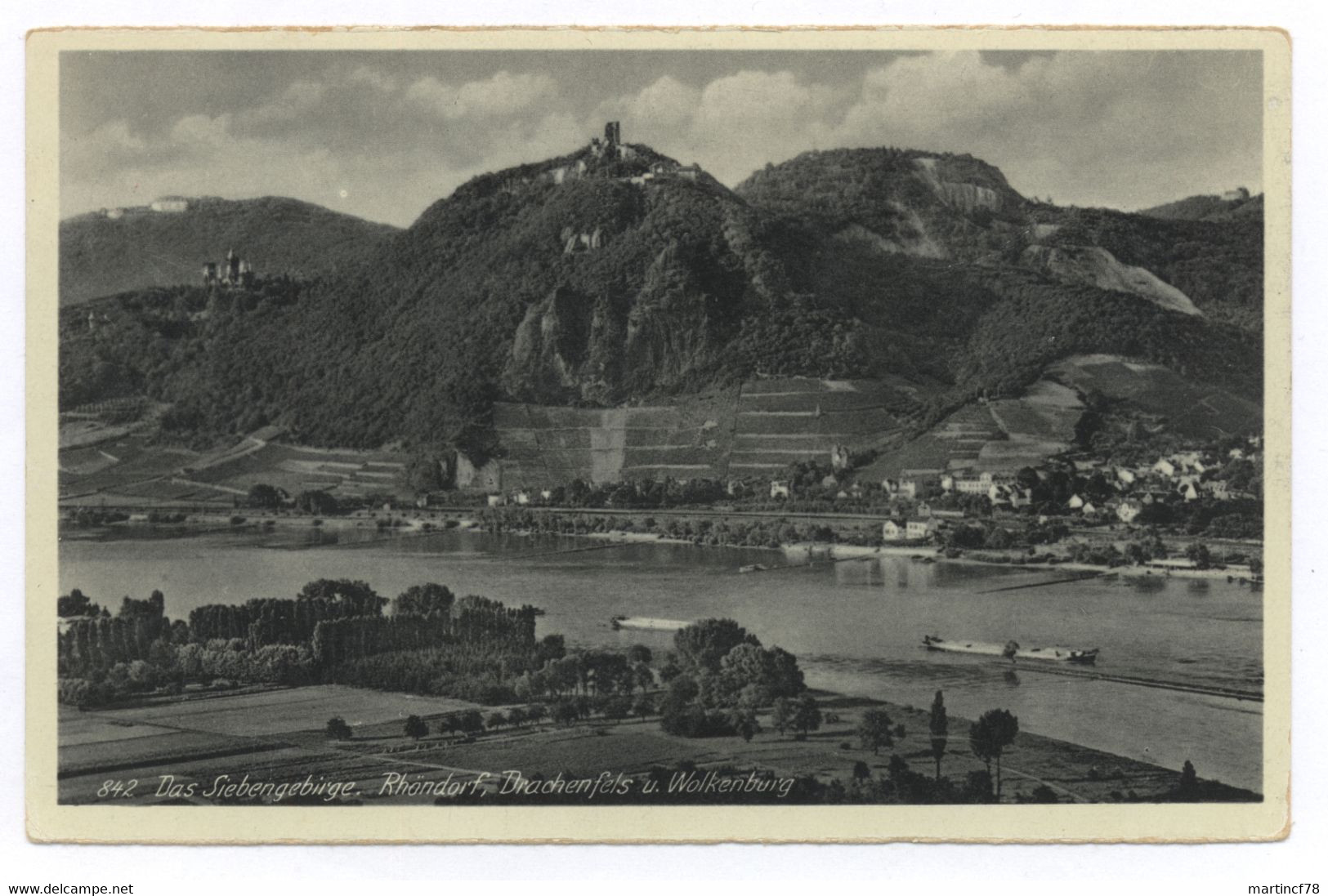 5340 Das Siebengebirge Rhöndorf Drachenfels U. Wolkenburg Feldpost 1940 - Röhndorf