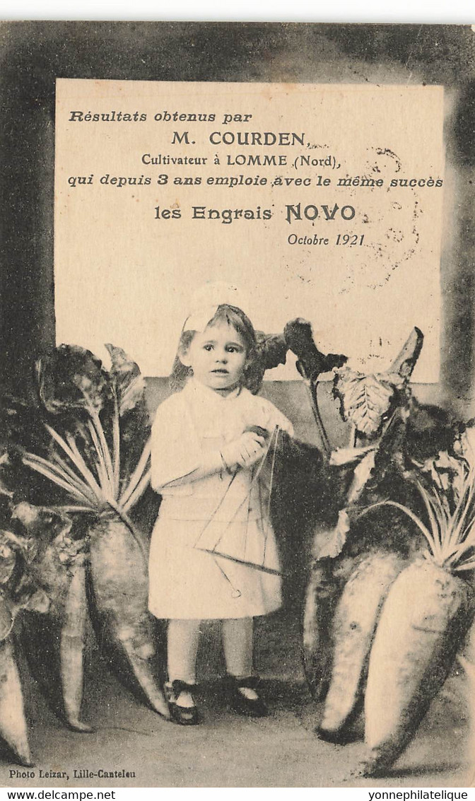 59 - NORD - LOMME - Carte Publicitaire "les Engrais NOVO" M. COURDEN Octobre 1921- Superbe (10147) - Lomme