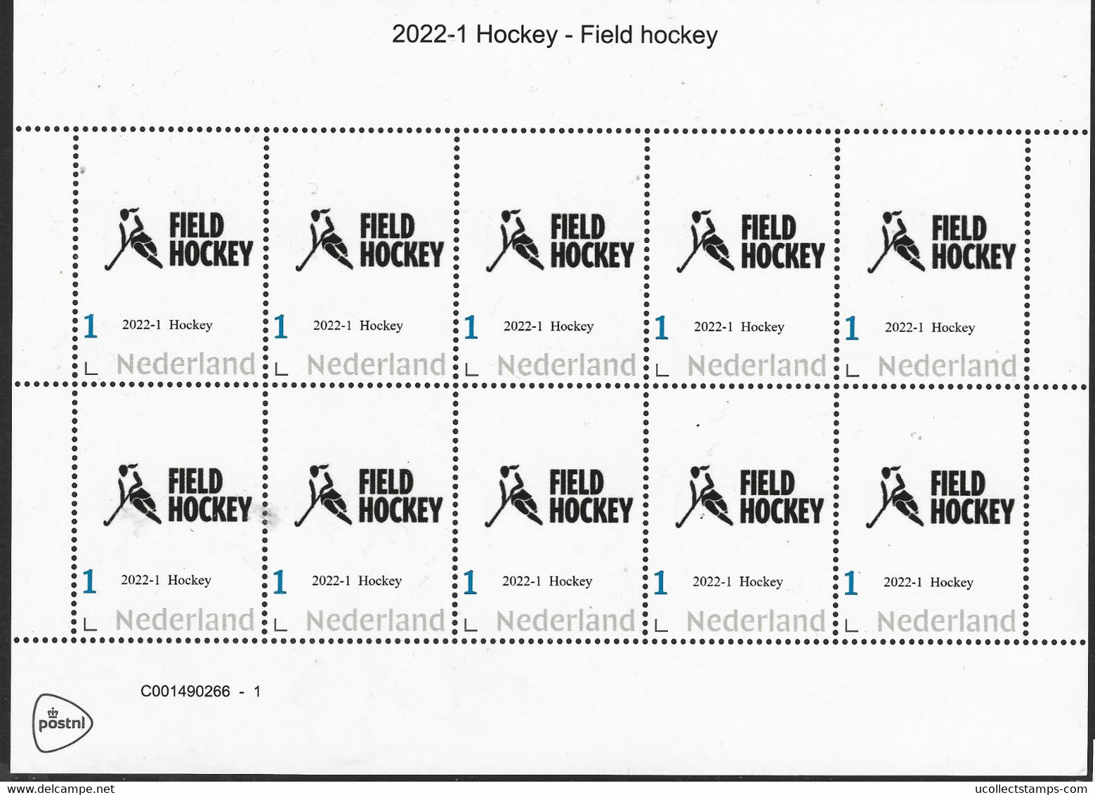 Nederland  2022-1   Hockey Fieldhockey Vel-sheetlet  Postfris/mnh/neuf - Ungebraucht