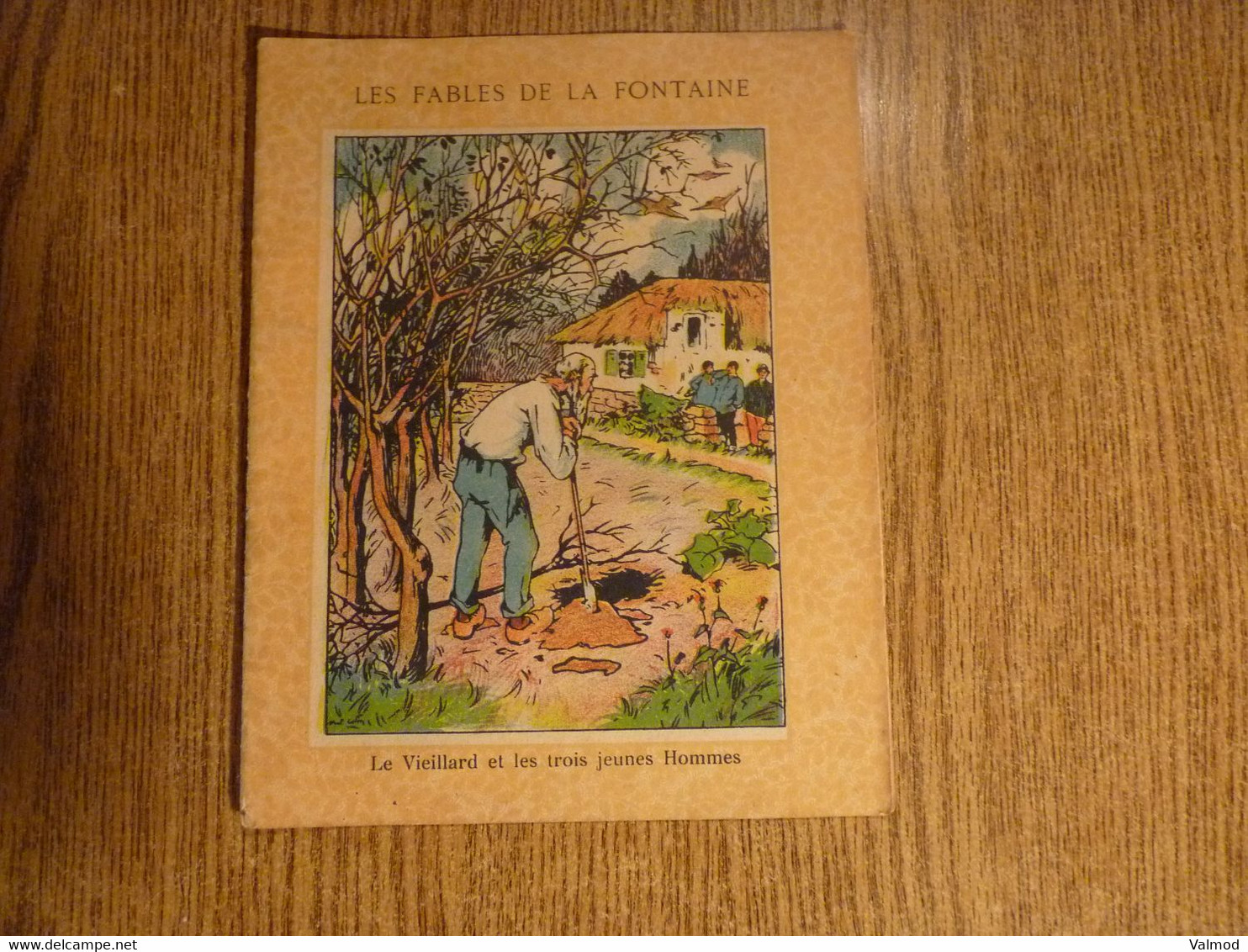 Protège-Cahier/Couverture "Fables De La Fontaine - Le Vieillard Et Les 3 Jeunes Hommes" - Format Plié 22,5x 17,6 Cm Env. - Protège-cahiers