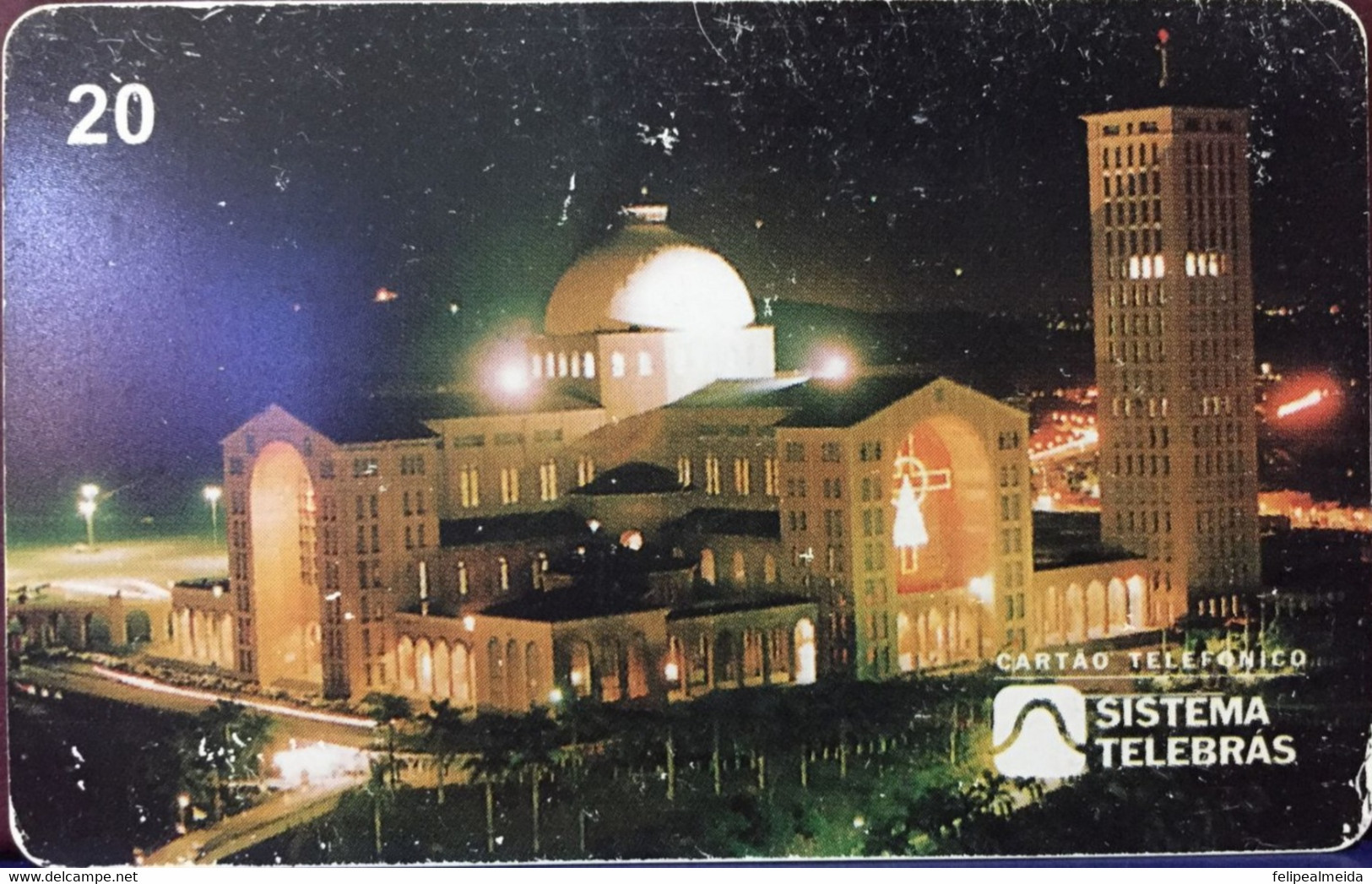 Phone Card Manufactured By Telebras In 1998 - Photo National Shrine Of Our Lady Aparecida - Aparecida - São Paulo - Text - Culture