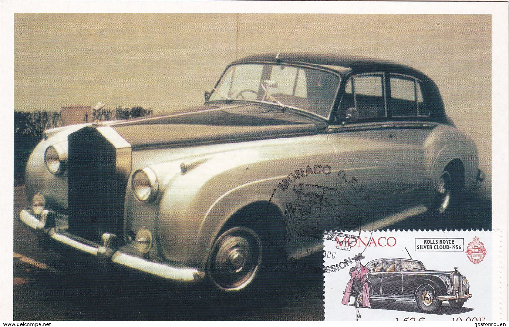 Carte Maximum Monaco 2000 2259 Voiture Car Rolls Royce Silver Cloud - Maximum Cards