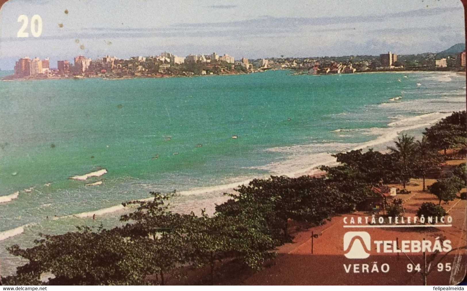 Rare 26 Years Old Phone Card Manufactured By Telebras In 1995 - Series Summer 1994 - 1995 Photo Praia Do Morro - Guarapa - Culture
