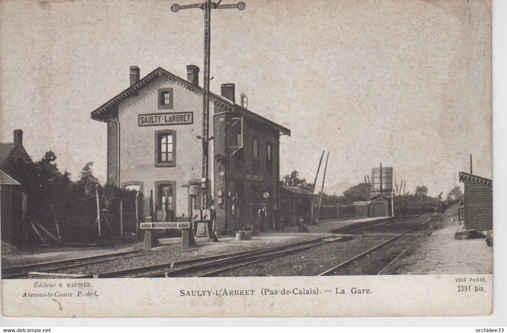 CPA Saulty-l'Arbret - La Gare (avec Petite Animation) - Other & Unclassified