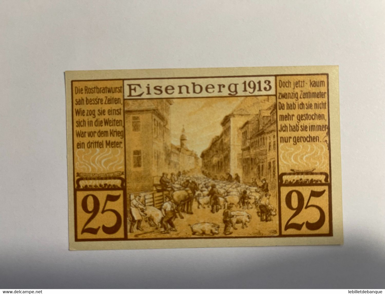 Allemagne Notgeld Eisenberg 25 Pfennig - Sammlungen